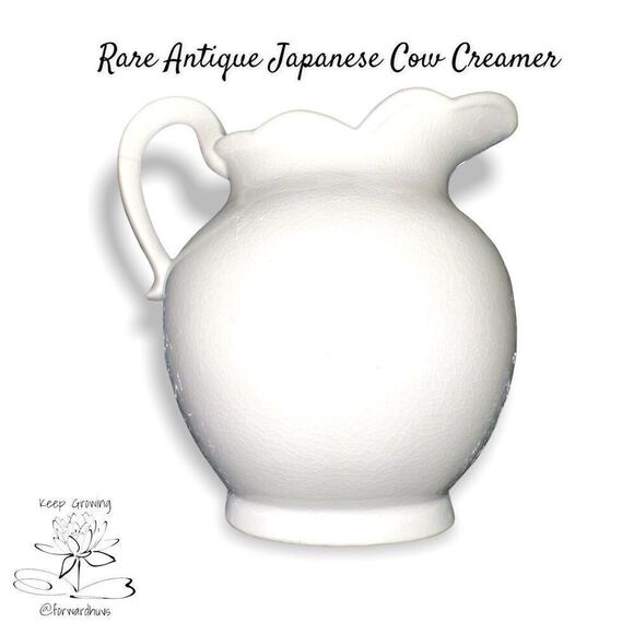 Rare Antique Japanese Cow Creamer - Picture 4 of 12